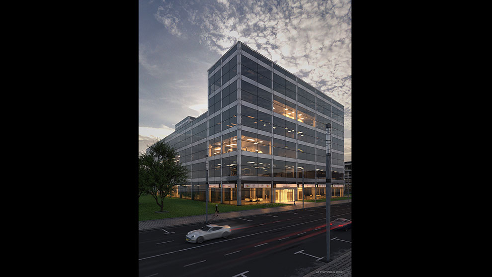 مدل سه بعدی ساختمان اداری Contemporary Office Building