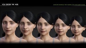 مجموعه مدل سه بعدی دختر Growing up for Genesis 8 Female
