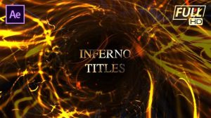 پروژه افترافکت نمایش عناوین با افکت های آتشین Inferno Ember Fire Titles