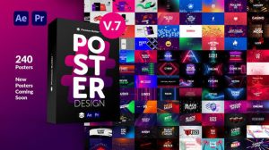 پروژه افترافکت مجموعه پوستر متحرک Posters Pack