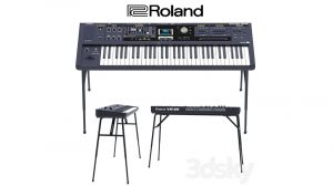 مدل سه بعدی ارگ Roland VR-09