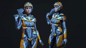 مدل سه بعدی کاراکتر زن علمی تخیلی Stella Female Space Marine