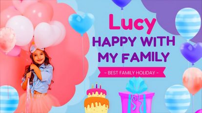 پروژه افترافکت تبریک تولد دختر Happy Birthday Lucy