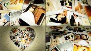 پروژه افترافکت نمایش عکس های عروسی Wedding Hearts Photos