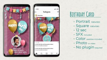 پروژه افترافکت کارت دعوت تولد Birthday Card
