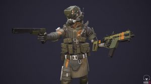 مدل سه بعدی کاراکتر پایلوت مهاجم Raider Pilot