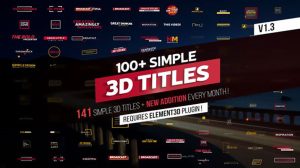 پروژه افترافکت مجموعه عناوین متحرک Simple 3D Titles