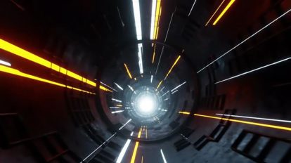 فوتیج موشن گرافیک تونل هایپرلوپ Abstract Sci-Fi Hyperloop Tunnel