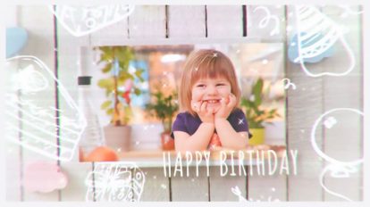 پروژه افترافکت اسلایدشو عکس تولد Happy Birthday Kids Photos