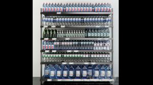مدل سه بعدی قفسه آب معدنی Rack with Mineral Water