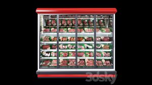 مدل سه بعدی یخچال مواد پروتئینی Refrigerated Showcase Bonnetneve Proxima