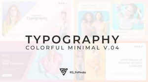 پروژه افترافکت اسلایدشو تایپوگرافی Typography Slide Colorful Minimal