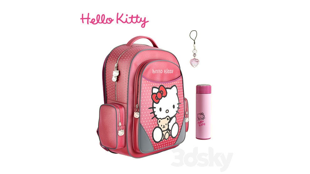 مدل سه بعدی کوله پشتی کودک Backpack Hello Kitty
