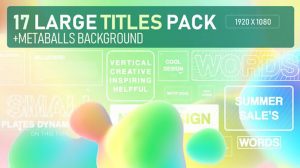 پروژه افترافکت مجموعه نمایش عناوین با زمینه انتزاعی Metta Balls Titles Pack
