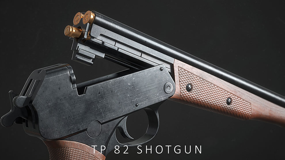 مدل سه بعدی اسلحه شاتگان TP-82 Shotgun