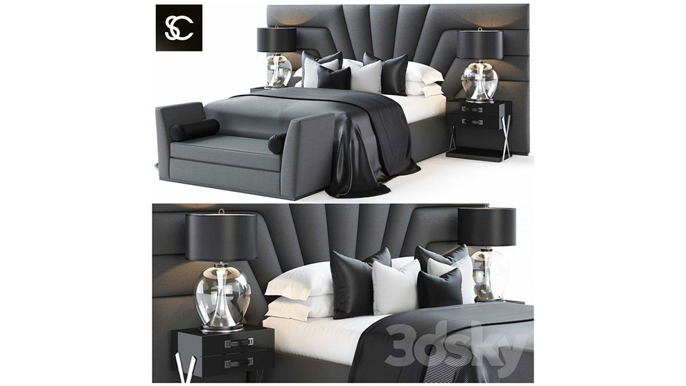 مدل سه بعدی تخت خواب Bed by S&C