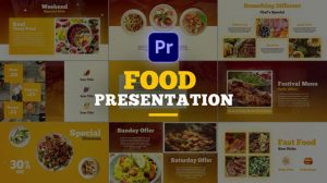 پروژه پریمیر اسلایدشو پرزنتیشن غذا Food Presentation for Premiere Pro