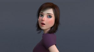مدل سه بعدی کاراکتر کارتونی دختر Jasmin Cartoon Girl
