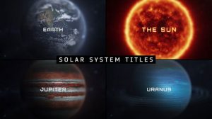 پروژه افترافکت نمایش عناوین با سیارات Macro Planets Titles