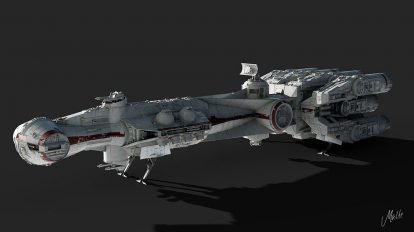 مدل سه بعدی فضاپیما Tantive IV Blockade Runner