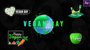 پروژه افترافکت نمایش عناوین برای روز جهانی وگان World Vegan Day Titles