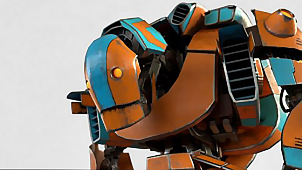 مدل سه بعدی ربات کارتونی Cartoon Mech