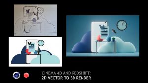 آموزش طراحی سه بعدی با وکتور 2D Vector to 3D Render