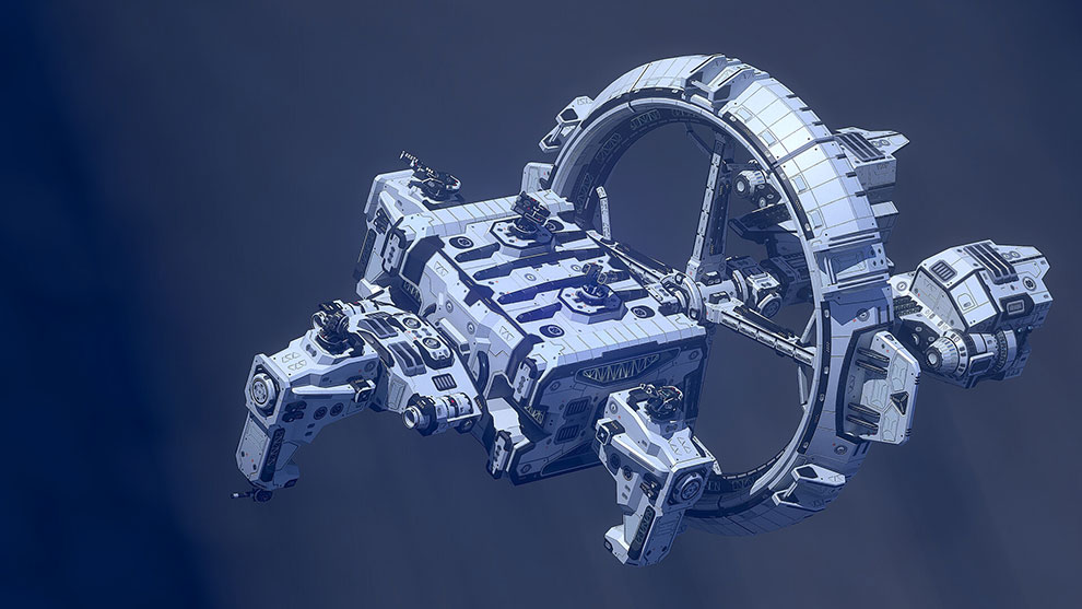 مجموعه مدل سه بعدی اجزای فضاپیما Spaceship Modules