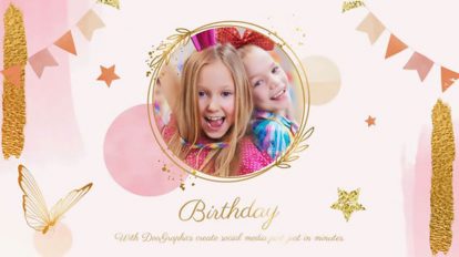 پروژه افترافکت اسلایدشو تولد Birthday Slideshow