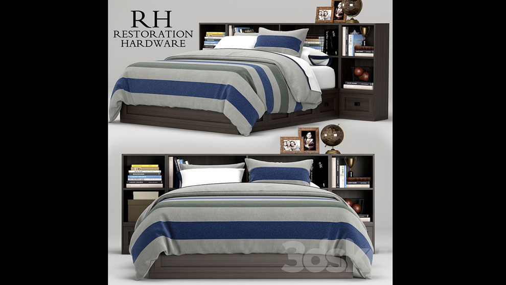 مدل سه بعدی تختخواب Keynes Storage Bed