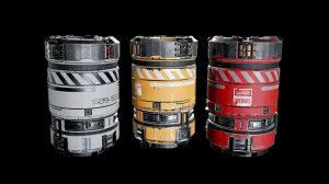 مدل سه بعدی بشکه صنعتی Sci-Fi Barrel