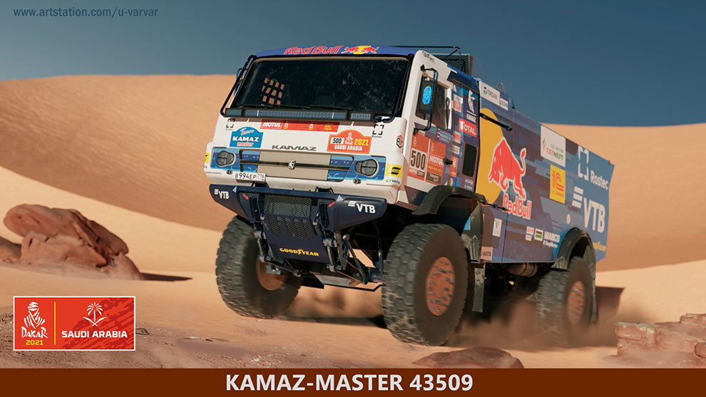 مدل سه بعدی کامیون تبلیغاتی Kamaz Master 43509