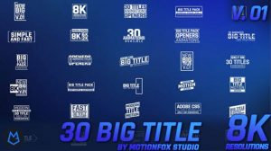 پروژه افترافکت نمایش عناوین Big Title Animation