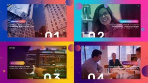 پروژه افترافکت اسلایدهای شرکتی رنگارنگ Colorful Gradient Corporate Slides
