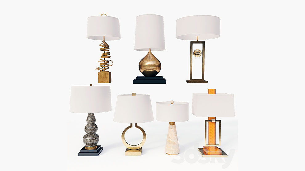 مجموعه مدل سه بعدی چراغ رومیزی Table Light