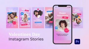 پروژه پریمیر مجموعه استوری اینستاگرام ولنتاین Valentines Day Instagram Stories