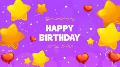 پروژه افترافکت تبریک تولد Happy Birthday