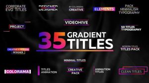 پروژه افترافکت نمایش عناوین گرادینت Minimal Gradient Titles