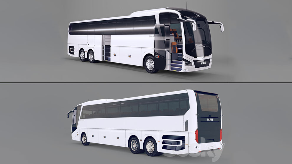 مدل سه بعدی اتوبوس مسافرتی MAN Lion’s Coach L R08 2018