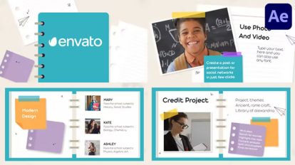 پروژه افترافکت اسلایدشو آموزشی School Education Slideshow