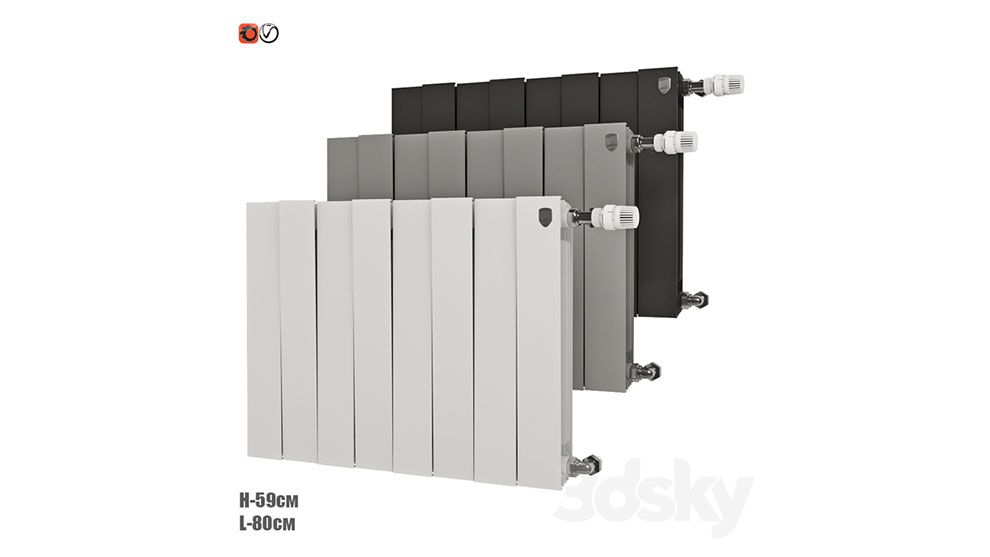 مدل سه بعدی رادیاتور Bimetal Radiator Pianoforte