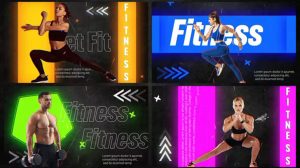 پروژه افترافکت اسلایدشو بدنسازی Fitness and Sports Slideshow