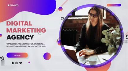 پروژه افترافکت تیزر تبلیغاتی مارکتینگ دیجیتال Digital Marketing Agency Promo
