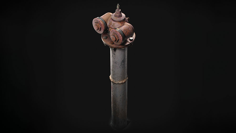 مدل سه بعدی شیر آتش نشانی Fire Hydrant 3D Scan