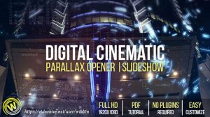 پروژه افترافکت اسلایدشو سینمایی Digital Cinematic Parallax Opener