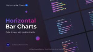 پروژه پریمیر مجموعه نمودار افقی Gradient Horizontal Bar Charts