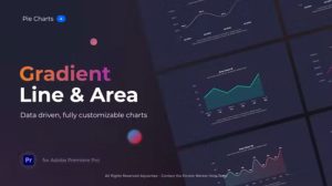 پروژه پریمیر مجموعه نمودار خطی و ناحیه ای Gradient Line Area Charts