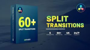 پروژه داوینچی مجموعه ترانزیشن Split Transitions Davinci Resolve