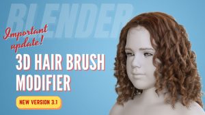 پلاگین بلندر 3D Hair Brush ابزار طراحی مو برای کاراکتر