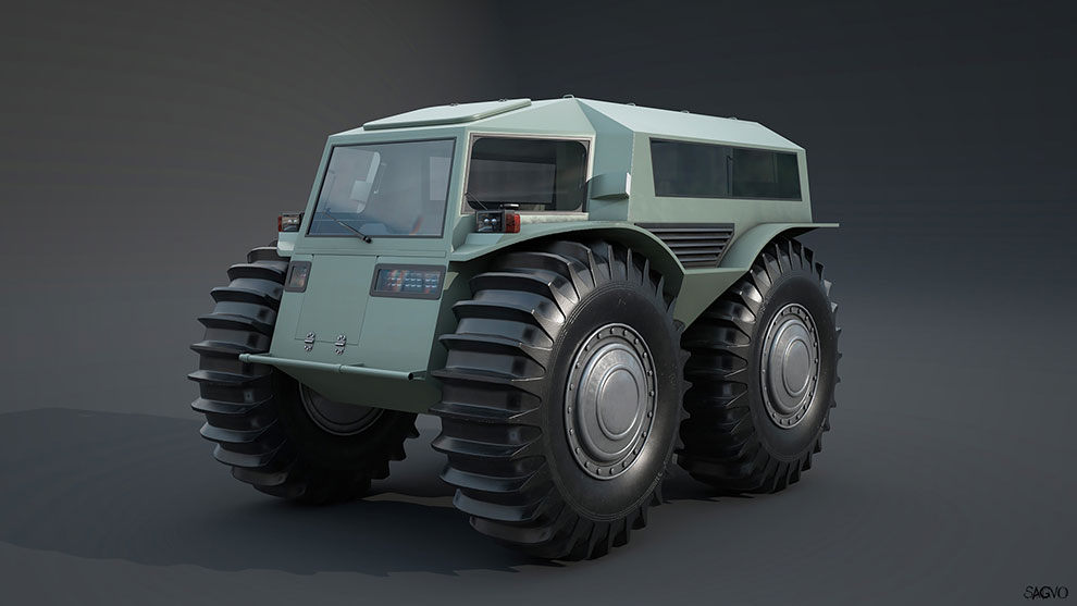 مدل سه بعدی ماشین نظامی All Terrain Vehicle